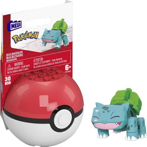 MEGA Pokemon Building Toy Kit Bulbasaur 30 Pieces With 1 Action