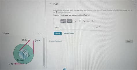 Solved Part A Calculate The Net Torque About The Axle Of The Chegg