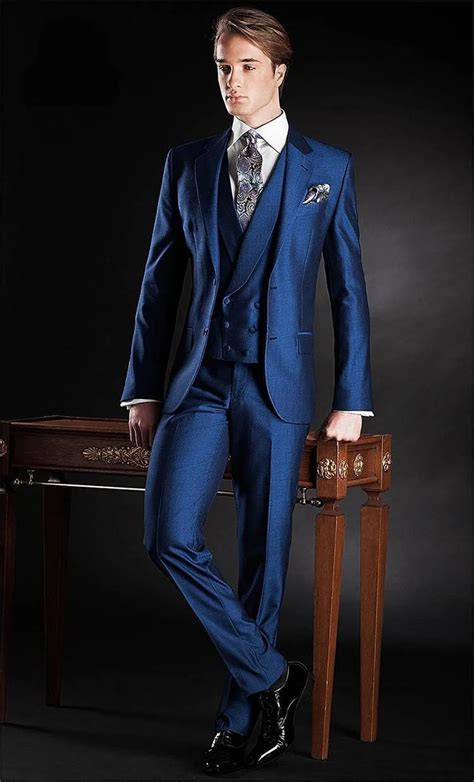 Caballero Trajes De Negocios Alta Calidad 2015 Royal Blue Hombre De Los