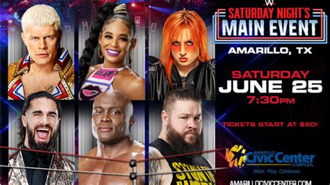 Wwe Saturday Nights Main Event Coming To Amarillo Civic Center