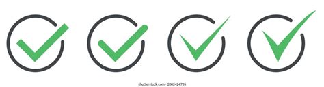 Check Mark X Set Icon Simple Stock Vector (Royalty Free) 2002424735 ...