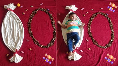 10 Month Baby Photography Idea At Home Chocolate Theme Baby