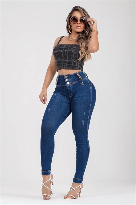 Calça Cigarrete Modeladora Jeans Feminina Rhero Original Parcelamento