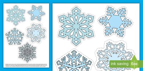 Paper Snowflake Templates Twinkl Canada (teacher made)