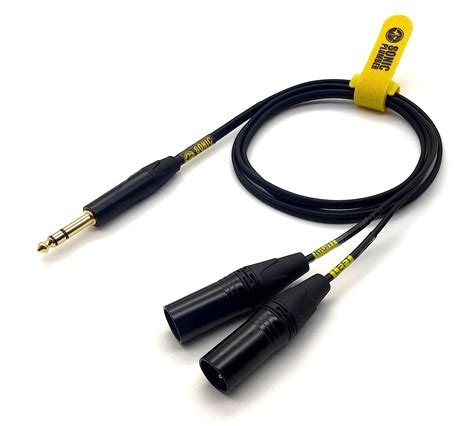 Sonic Plumber Black And Gold 6 35mm 1 4 Inch TRS Stereo Jack To Twin