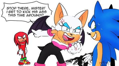 Fighting Over Knuckles Knuckles X Rouge Knuxouge Comic Dub Comp