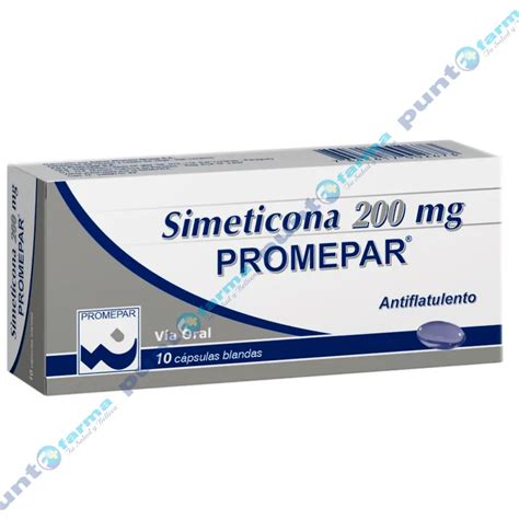 Simeticona Mg Promepar Cont Capsulas Blandas Punto Farma