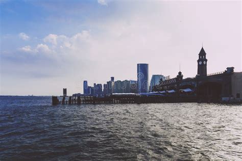 Hoboken Riverside Waterfront in a Late Summer Afternoon Editorial Stock ...