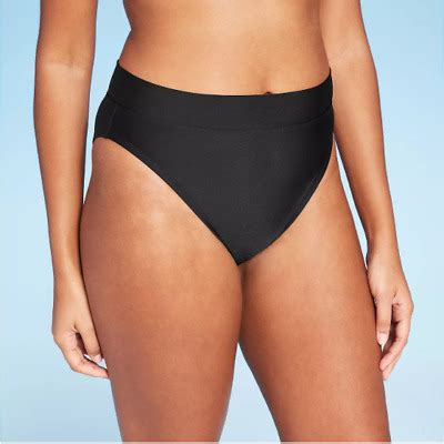 Women S High Waist Cheeky Bikini Bottom Shade Shore Black S