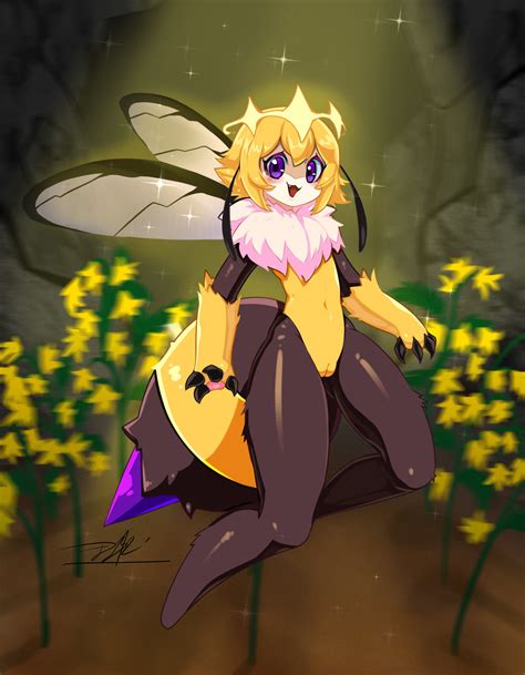 Rule 34 1girls Anthro Bee Blonde Hair Bottomless Crown Denva9 Flying