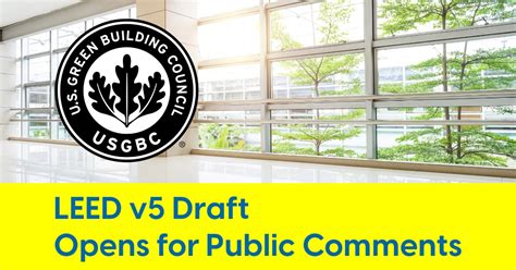 Leed V5 Draft Opens For Public Comments