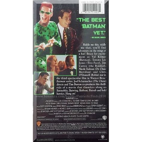 VHS Batman Forever 1995 Nicole Kidman Val Kilmer Tommy Lee