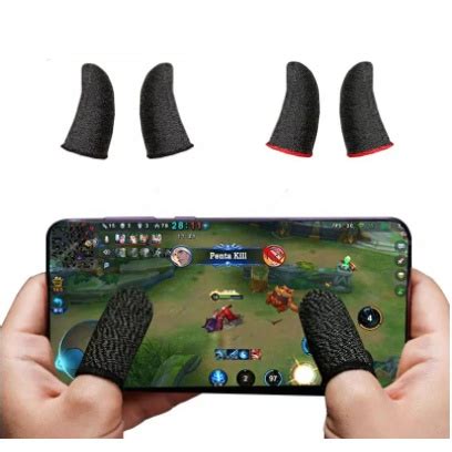 Luva De Dedo Gamer Par Para Pubg Free Fire Call Of Duty Sensi Shopee