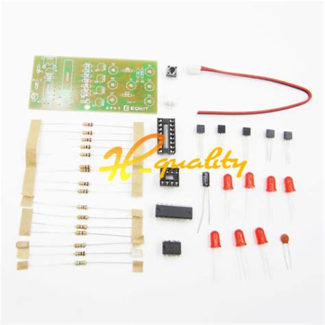 Diy Kit 5mm Red Led 4 5 5v Icsk057a Electronic Dice Ne555 Cd4017 Ebay