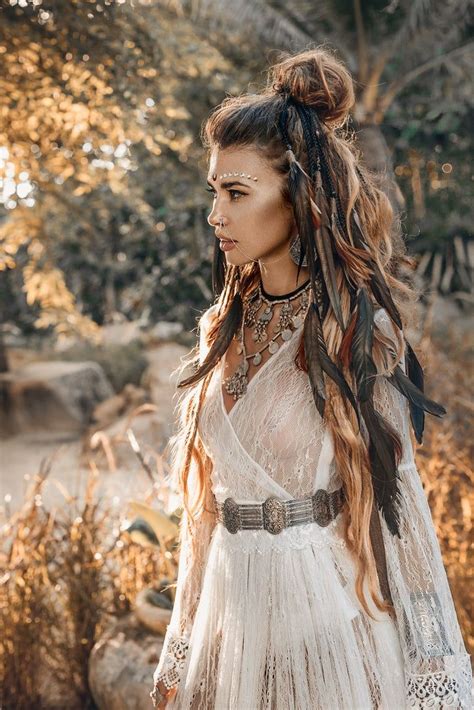 Island Tribe Bohemian Lace Dress Bohemian Hairstyles Boho Fashion