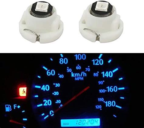 WLJH 10x Ice Blue T3 Neo Wedge 3030 SMD 8mm Base Led Car Instrument