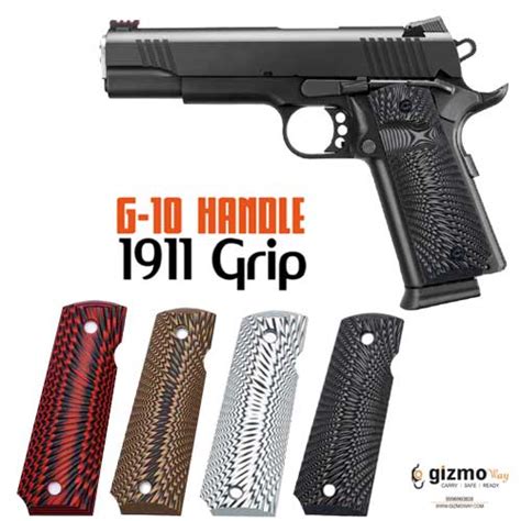 Tactical G10 Handle Grip For 1911 Full Size Government Model Gizmoway