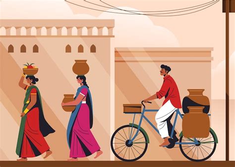 Indian Street Culture Vectors And Illustrations For Free Download Freepik