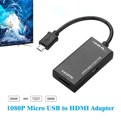 Micro Usb Hdmi Adapter 1080p Full Hd Usb Auf Hdmi Samsung Galaxy Macbook Huawei Ebay