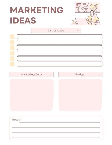 Marketing Ideas Sheet Planner - Etsy