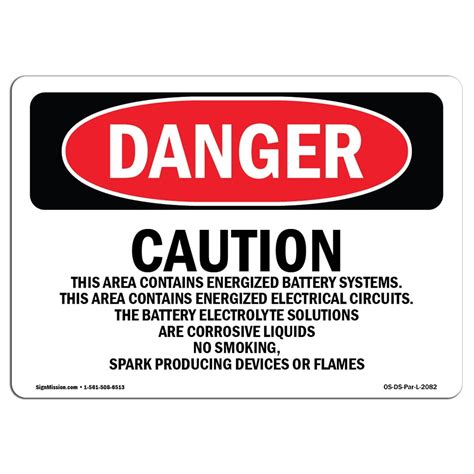 Osha Danger Sign Caution This Area Contains Energized 10 X 7