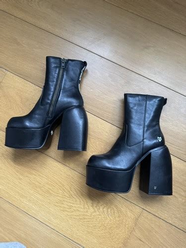 Naked Wolfe Boots Platform Heels Jailbreaker Gothic Black Leather EBay De