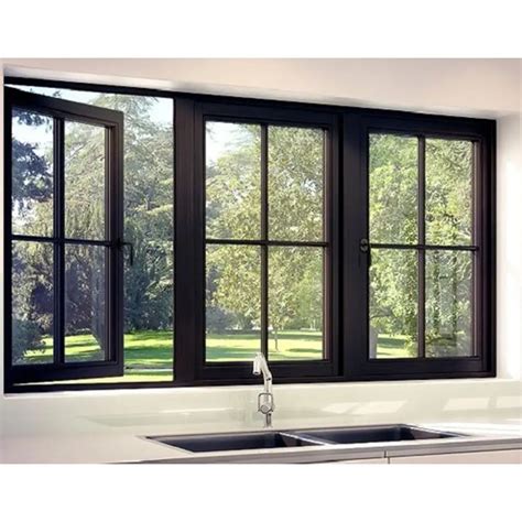 Outward Opening Double Glazed Hurricane Proof Aluminum Casement Windows