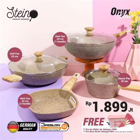 Jual Steincookware Stein Onyx Granite Series Complete Set Shopee