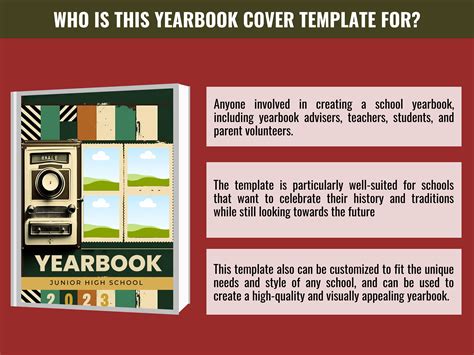 Yearbook Cover Template With Retro Revival Theme, Senior High School ...