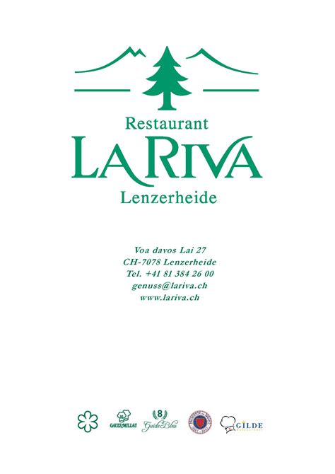 Speisekarte Restaurant La Riva In Lenzerheide SuisseGourmet