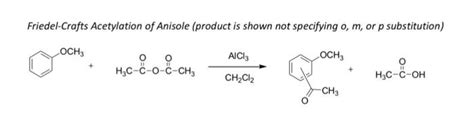 Solved Friedel Crafts Acetylation Of Anisole Product Is Chegg