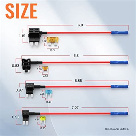 Snapklik Low Profile Mini Micro Fuse Taps Automotive Car Add A