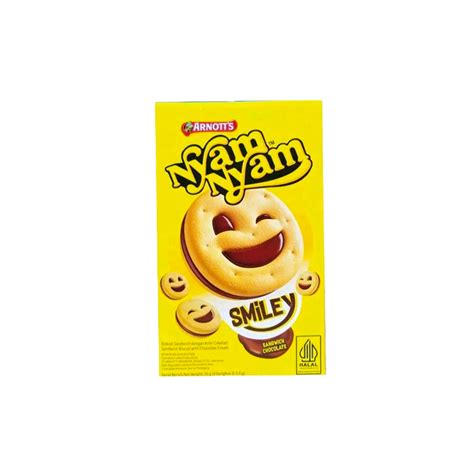 Nyam Nyam Smiley Chocolate Sandwhich 45g Tastysnackasia