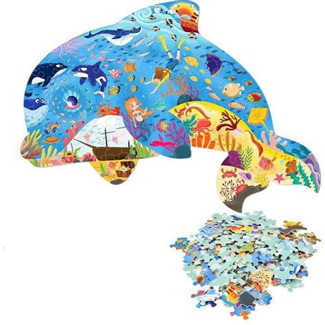 Puzzle Animaux Pour Enfants ZGEER 108 Pcs Jouet Ducatif Dauphin