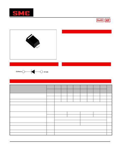 DSS32 Datasheet 1 4 Pages SMCDIODE DSS32 THRU DSS320 SINGLE PHASE 3