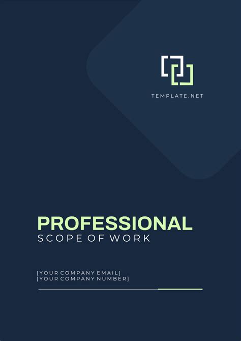 Free Professional Scope Of Work Cover Page Template Edit Online