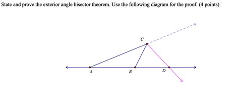 Solved State And Prove The Exterior Angle Bisector Theorem