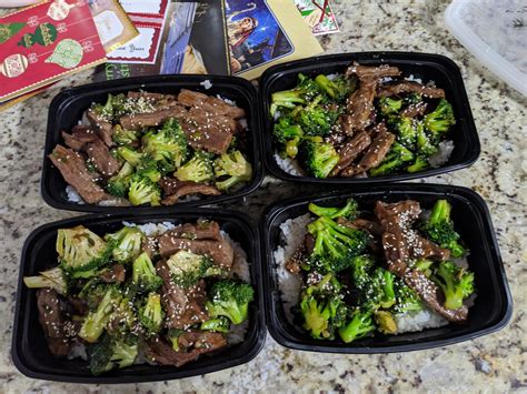 My First Meal Prep Beef And Broccoli Lunches R Mealprepsunday