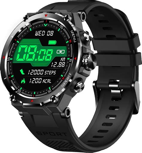 Military Smart Watch For Men Hd Bluetooth Dial Call Outdoor