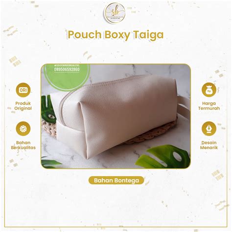 Jual Pouch Boxy Bahan Taiga Dompet Kubus Pouch Lontong Shopee Indonesia