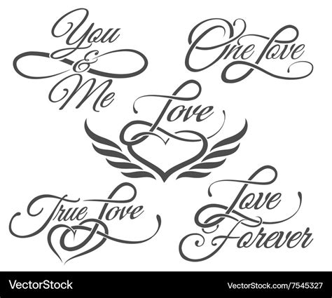 Love Font Tattoos