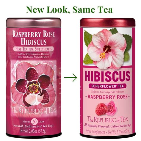 Raspberry Rose Hibiscus Tea Bags The Republic Of Tea