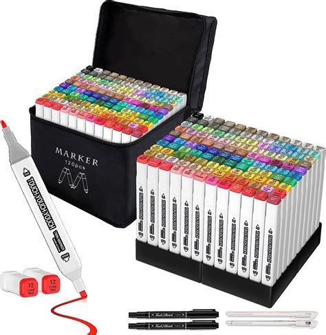 120 Colors Alcohol Markers Premium Dual Tip Alcohol Based Art Markers