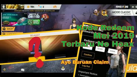 cepatt kode redeem  fire terbaru mei   hoaxx youtube
