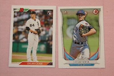 DYLAN CEASE LOT OF 2 RC 2020 BOWMAN HERITAGE 58 2014 1ST BOWMAN DP79