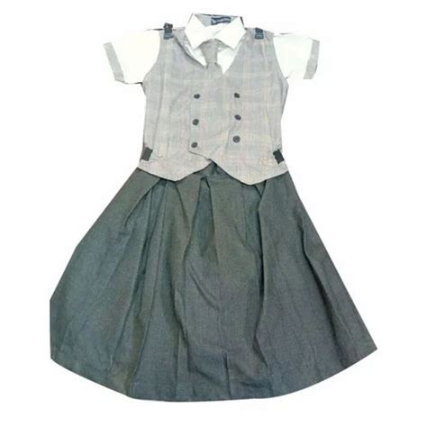 Girls Grey Cotton School Full Uniform, Small at Rs 600/set in Indore ...