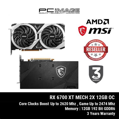 Msi Amd Radeon Rx 6700 Xt Mech 2x Oc 12gb Gddr6 Pcimage Malaysia