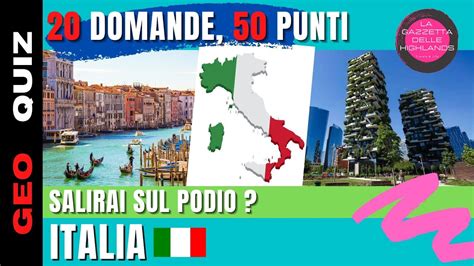 20 DOMANDE SULL ITALIA Quiz Geografia 5 YouTube