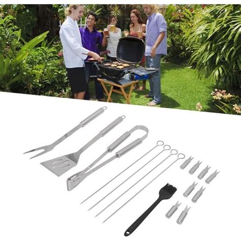 Pcs Barbecue Outils Ensemble Bbq Combination Kit En Acier Inoxydable