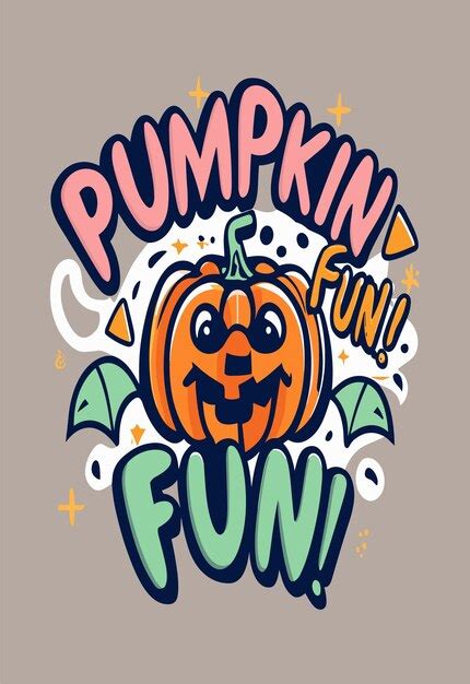 Premium Vector Halloween Pumpkin Fun Texture 2d Clipart Vector Design